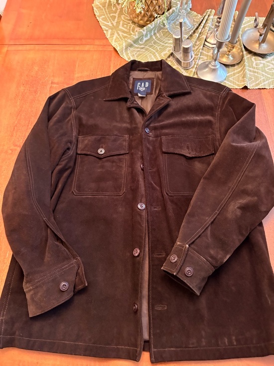 GAP Jackets & Blazers - GAP Men's XS /Women M - Dark Brown Suede Field Jacket